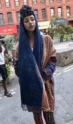 Mayan Poncho with Hoodie Shawl Collar
